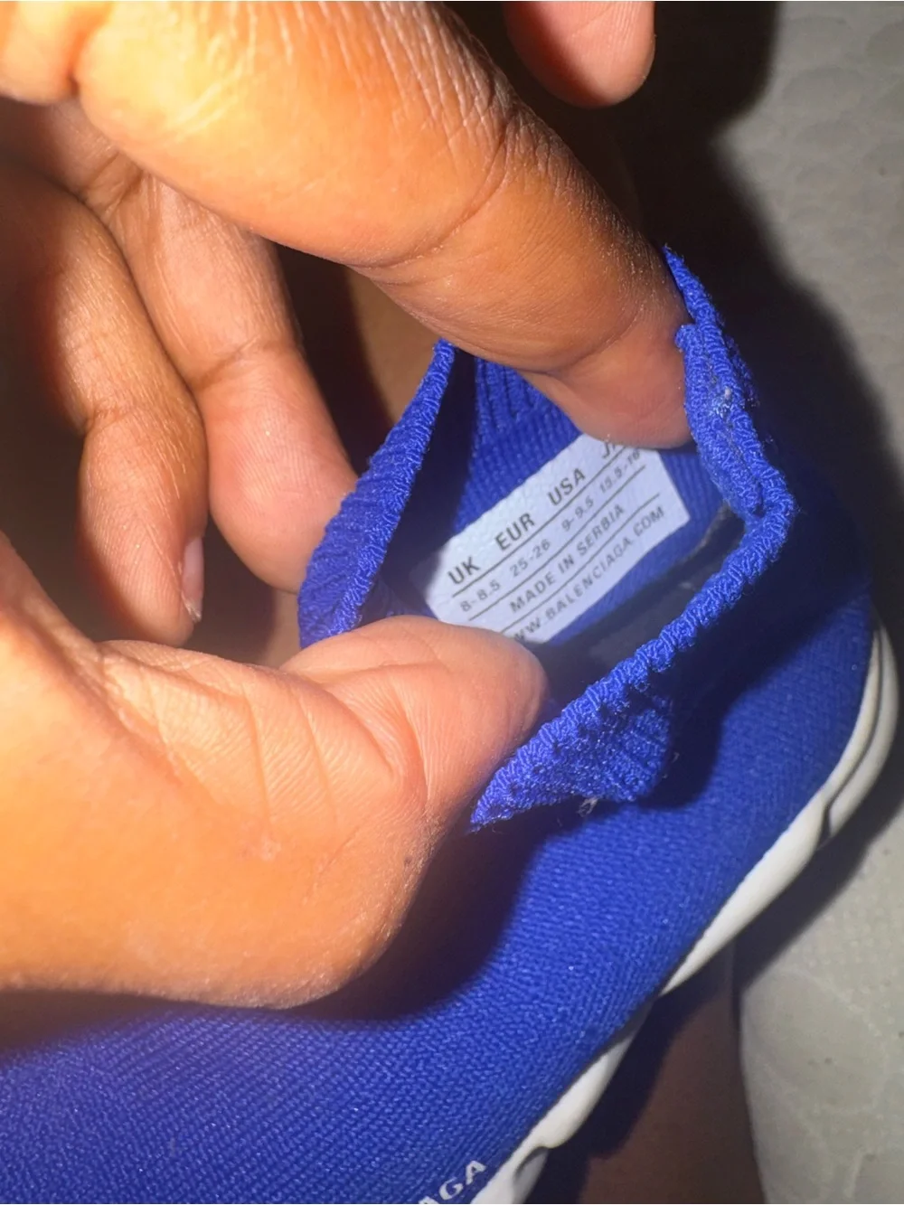 Balenciaga Kids Blue Sock-Style Slip-On Sneakers